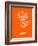 Geneva Street Map Orange-NaxArt-Framed Art Print