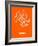 Geneva Street Map Orange-NaxArt-Framed Art Print
