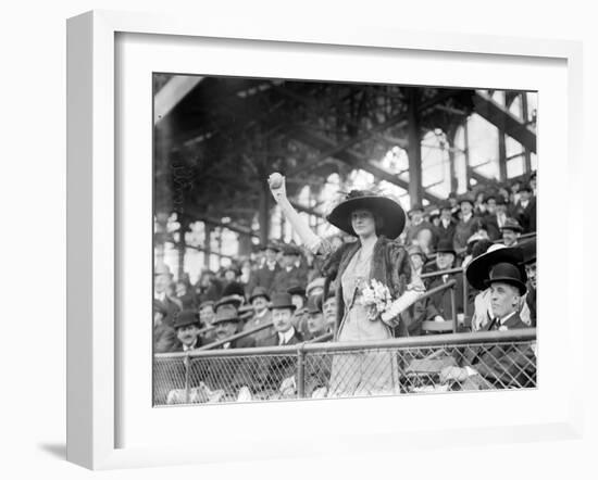 Genevieve Ebbets at Ebbets Field, Brooklyn Dodgers, Baseball Photo - New York, NY-Lantern Press-Framed Art Print