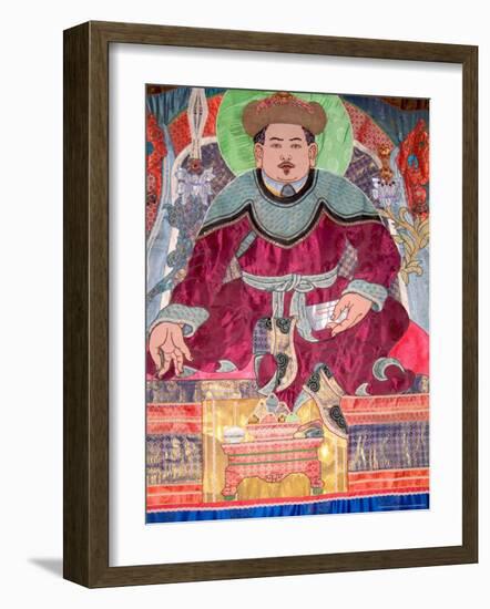 Genghis Khaan Tapestry, Ulan Batar, Mongolia-Bill Bachmann-Framed Photographic Print