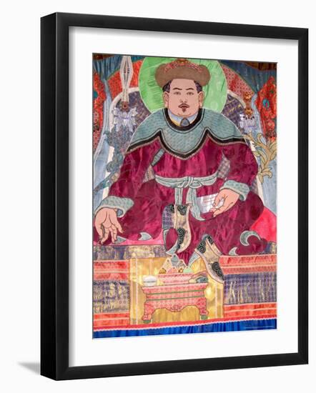 Genghis Khaan Tapestry, Ulan Batar, Mongolia-Bill Bachmann-Framed Photographic Print