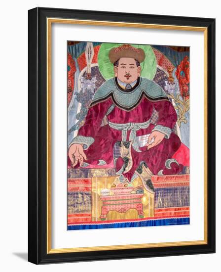 Genghis Khaan Tapestry, Ulan Batar, Mongolia-Bill Bachmann-Framed Photographic Print