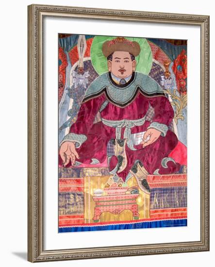Genghis Khaan Tapestry, Ulan Batar, Mongolia-Bill Bachmann-Framed Photographic Print