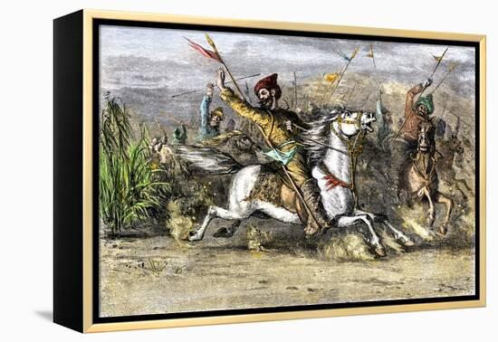 Genghis Khan Leading the Mongols-null-Framed Premier Image Canvas