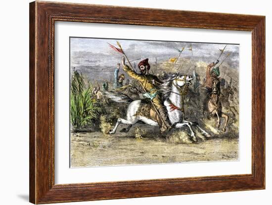 Genghis Khan Leading the Mongols-null-Framed Giclee Print