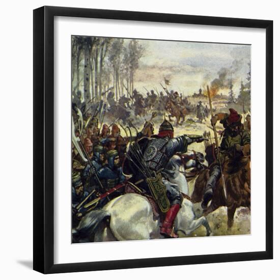 Genghis Khan Led His Army into the Middle East-Alberto Salinas-Framed Giclee Print