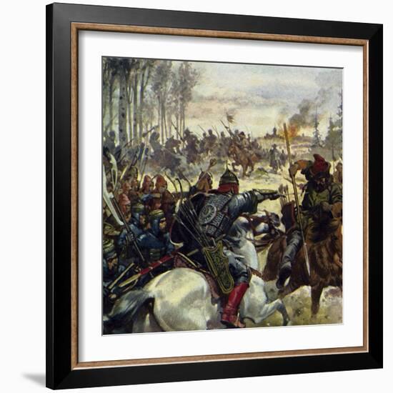 Genghis Khan Led His Army into the Middle East-Alberto Salinas-Framed Giclee Print