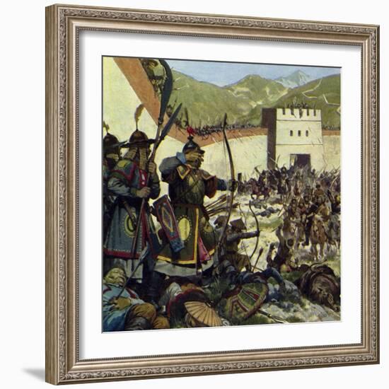 Genghis Khan Marched an Army of 200,000 into China-Alberto Salinas-Framed Giclee Print