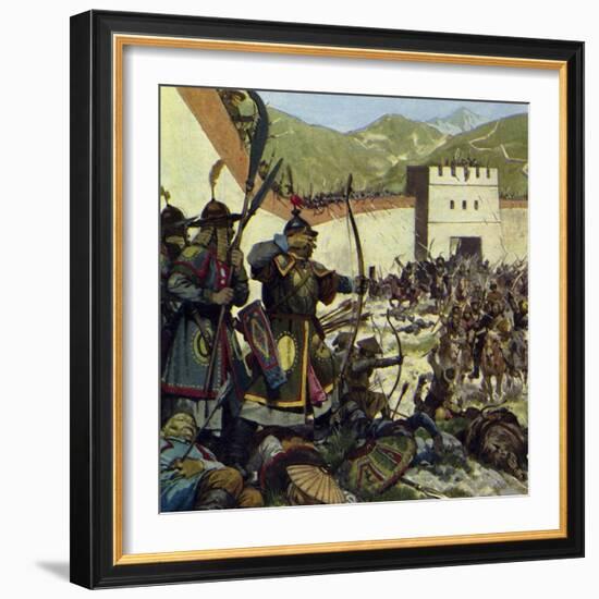 Genghis Khan Marched an Army of 200,000 into China-Alberto Salinas-Framed Giclee Print