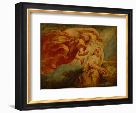 Genius Crowning Religion, Sketch for the Center of the Apotheosis of King James I-Peter Paul Rubens-Framed Giclee Print