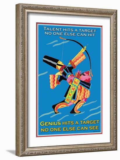 Genius Hits a Target-null-Framed Art Print