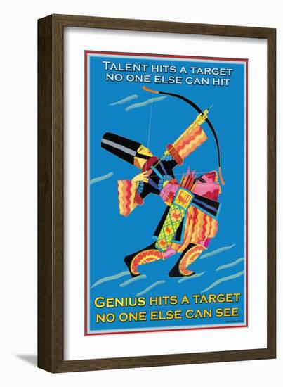 Genius Hits a Target-null-Framed Art Print