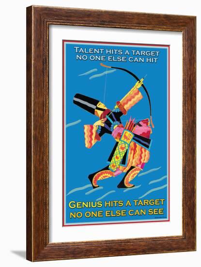 Genius Hits a Target-null-Framed Art Print