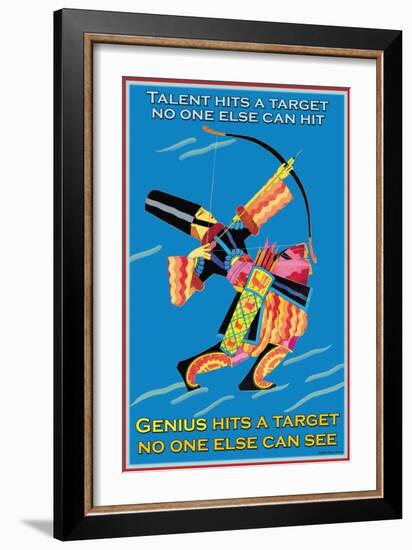 Genius Hits a Target-null-Framed Art Print