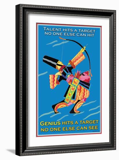 Genius Hits a Target-null-Framed Art Print