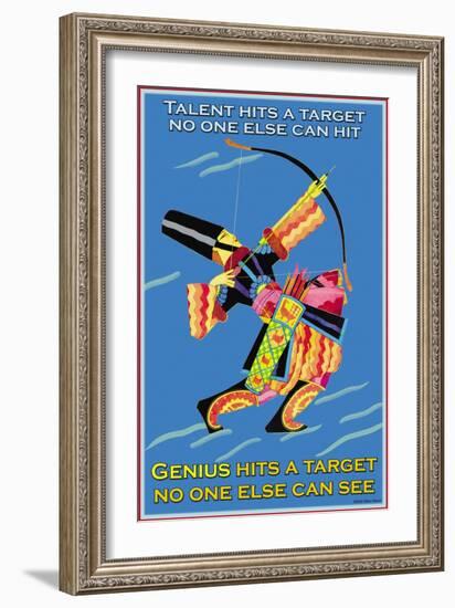 Genius Hits a Target-null-Framed Art Print