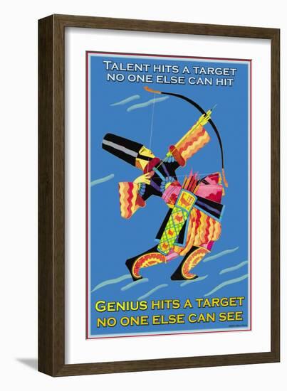 Genius Hits a Target-null-Framed Art Print