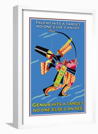 Genius Hits a Target-null-Framed Art Print