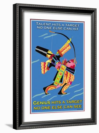 Genius Hits a Target-null-Framed Art Print