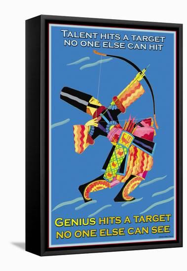 Genius Hits a Target-null-Framed Stretched Canvas