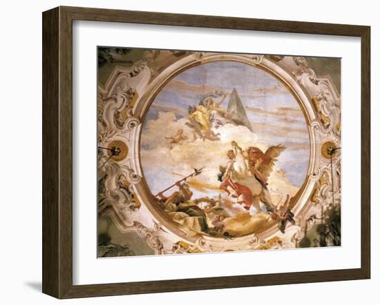 Genius on Pegasus Putting Time to Flight-Giambattista Tiepolo-Framed Giclee Print