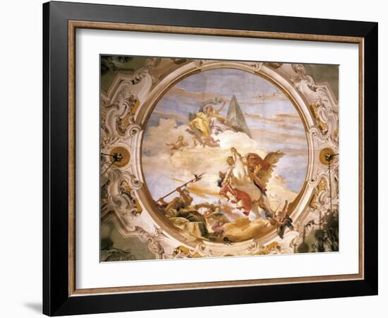 Genius on Pegasus Putting Time to Flight-Giambattista Tiepolo-Framed Giclee Print