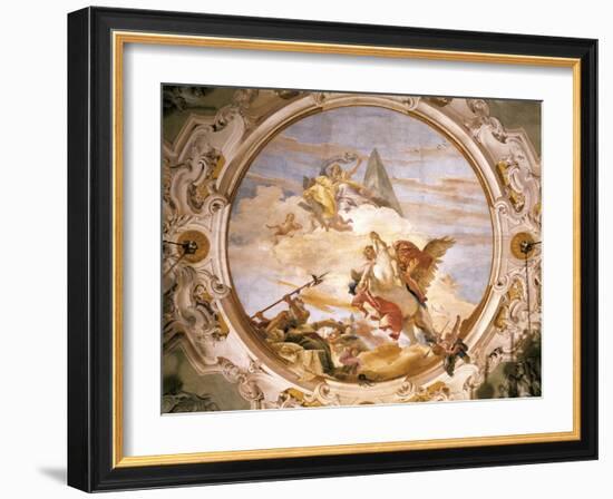 Genius on Pegasus Putting Time to Flight-Giambattista Tiepolo-Framed Giclee Print