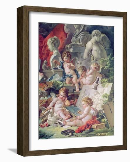 Genius Teaching the Arts, 1761-Francois Boucher-Framed Giclee Print