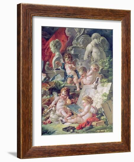 Genius Teaching the Arts, 1761-Francois Boucher-Framed Giclee Print