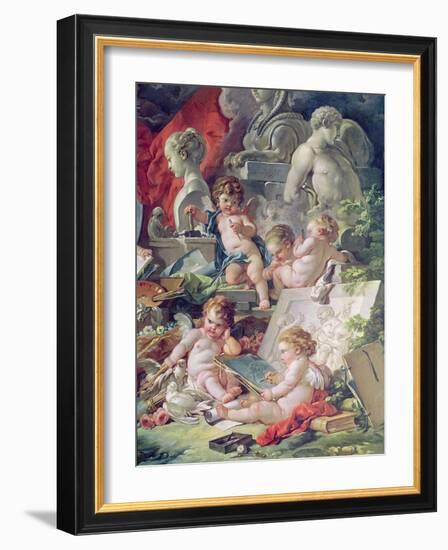 Genius Teaching the Arts, 1761-Francois Boucher-Framed Giclee Print