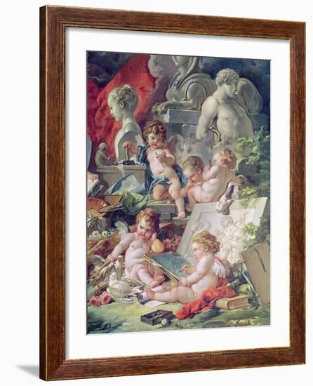 Genius Teaching the Arts, 1761-Francois Boucher-Framed Giclee Print