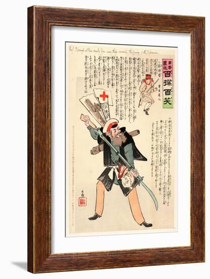 Genl. Kuropatkin Ready for Anything Awaits the Coming of the Japanese-Kobayashi Kiyochika-Framed Giclee Print