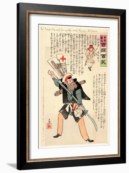 Genl. Kuropatkin Ready for Anything Awaits the Coming of the Japanese-Kobayashi Kiyochika-Framed Giclee Print