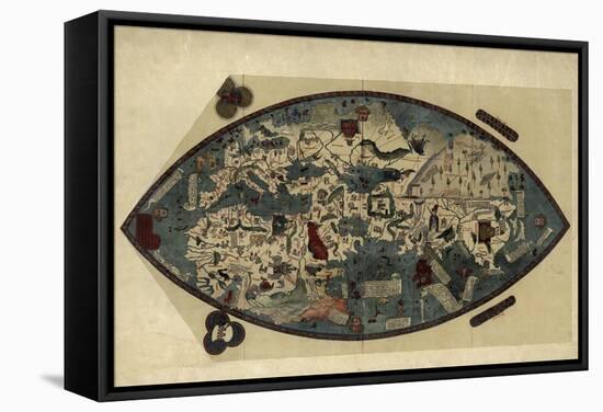 Genoese World Map, 1450-Library of Congress-Framed Premier Image Canvas