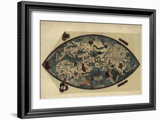 Genoese World Map, 1450-Library of Congress-Framed Photographic Print