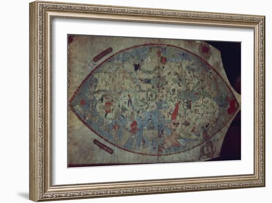 Genoese World Map, Designed by Toscanelli-Italian School-Framed Giclee Print