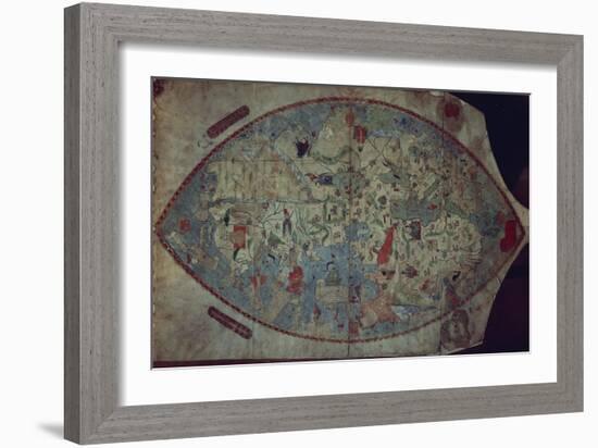 Genoese World Map, Designed by Toscanelli-Italian School-Framed Giclee Print