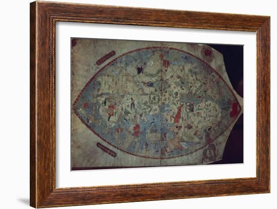 Genoese World Map, Designed by Toscanelli-Italian School-Framed Giclee Print