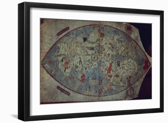 Genoese World Map, Designed by Toscanelli-Italian School-Framed Giclee Print