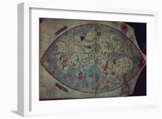 Genoese World Map, Designed by Toscanelli-Italian School-Framed Giclee Print