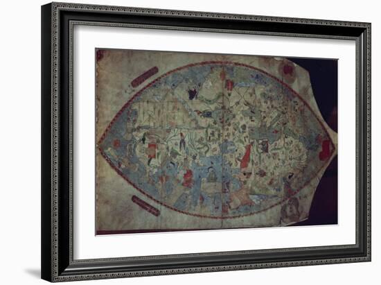 Genoese World Map, Designed by Toscanelli-Italian School-Framed Giclee Print