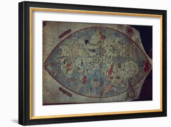 Genoese World Map, Designed by Toscanelli-Italian School-Framed Giclee Print