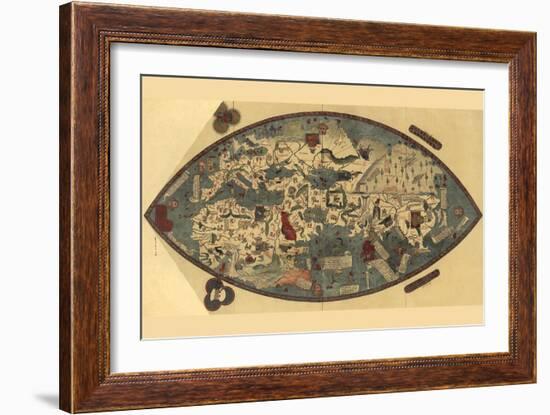 Genoese World Map-Paolo del Pozzo Toscanelli-Framed Art Print