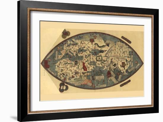 Genoese World Map-Paolo del Pozzo Toscanelli-Framed Art Print