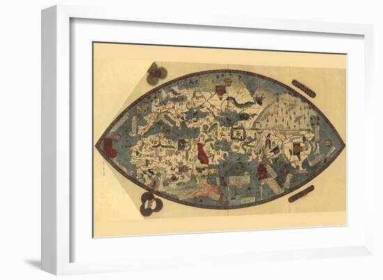 Genoese World Map-Paolo del Pozzo Toscanelli-Framed Art Print