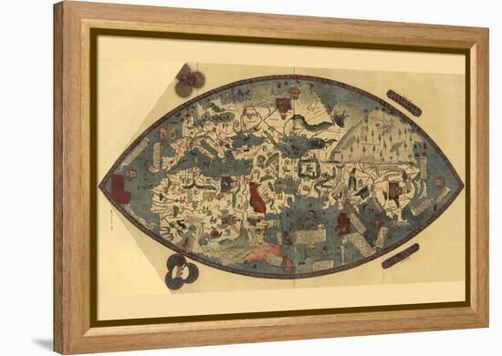 Genoese World Map-Paolo del Pozzo Toscanelli-Framed Stretched Canvas