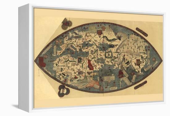 Genoese World Map-Paolo del Pozzo Toscanelli-Framed Stretched Canvas