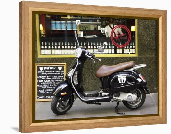 Genovese Coffee and Vespa, Melbourne, Victoria, Australia-David Wall-Framed Premier Image Canvas