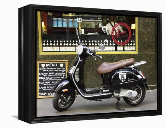 Genovese Coffee and Vespa, Melbourne, Victoria, Australia-David Wall-Framed Premier Image Canvas