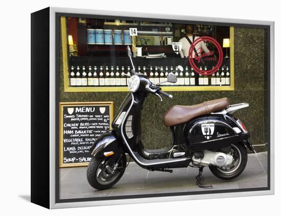 Genovese Coffee and Vespa, Melbourne, Victoria, Australia-David Wall-Framed Premier Image Canvas